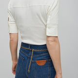 Short-sleeve cotton top