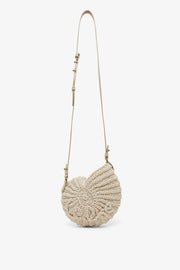 Sea Treasures ivory crochet cross body bag