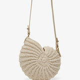 Sea Treasures ivory crochet cross body bag