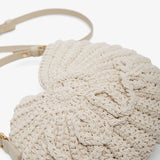 Sea Treasures ivory crochet cross body bag
