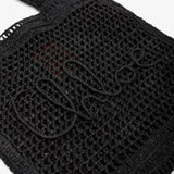 Summer banana black raffia tote bag