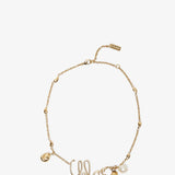 Shells necklace in vintage gold