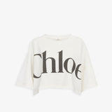 Cropped boxy cotton logo t-shirt