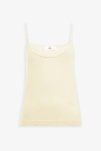 Wool knit tank top