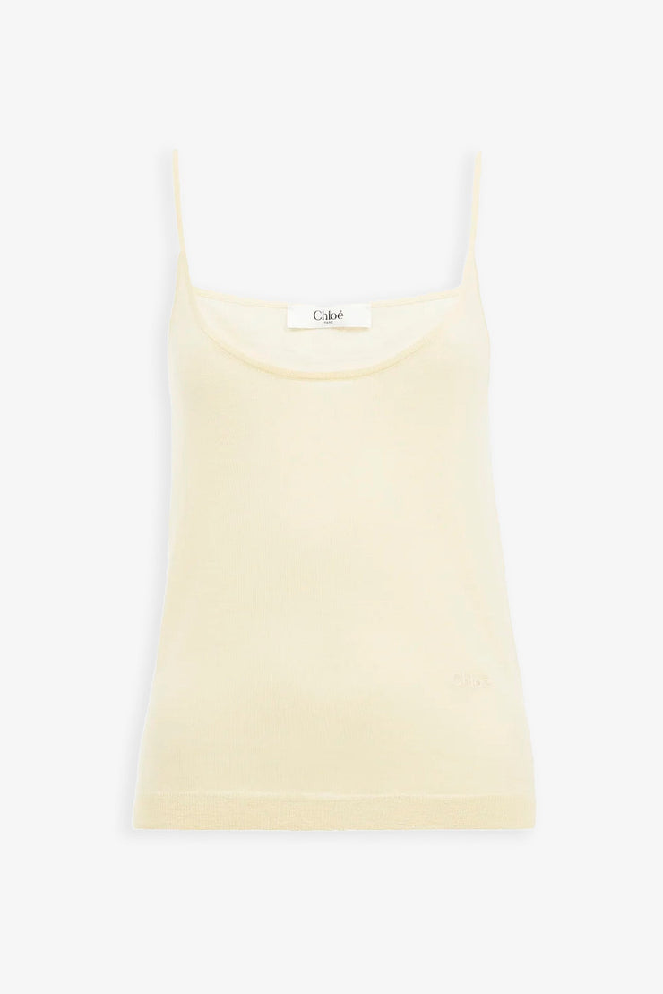 Wool knit tank top