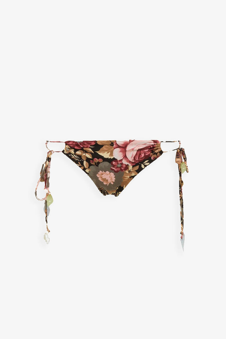 Rose-print bikini bottoms