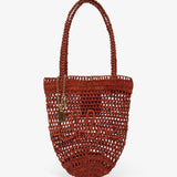 Small summer banana clay brown tote bag