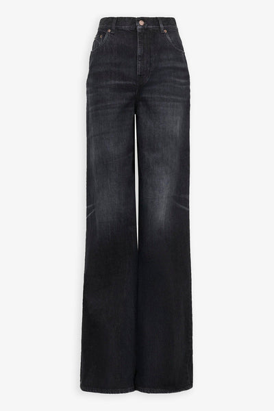 High rise dark jeans