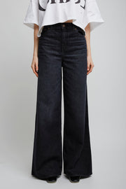 High rise dark jeans