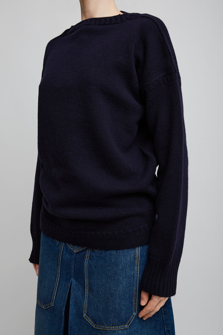 Navy knit jumper