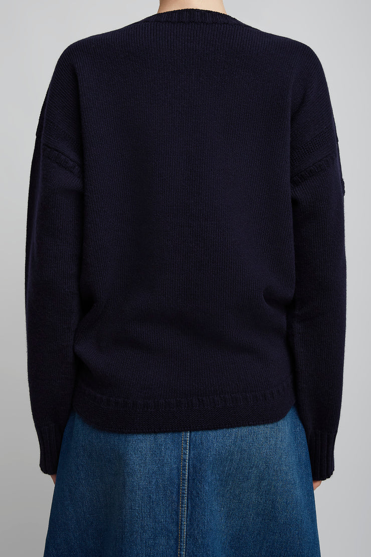 Navy knit jumper
