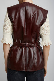 Utilitarian leather vest