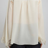 Fluid silk blouse