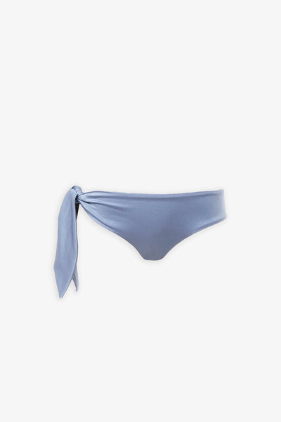 Knotted blue bikini bottom