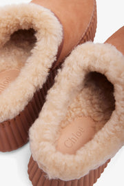 Nama tan shearling sneakers