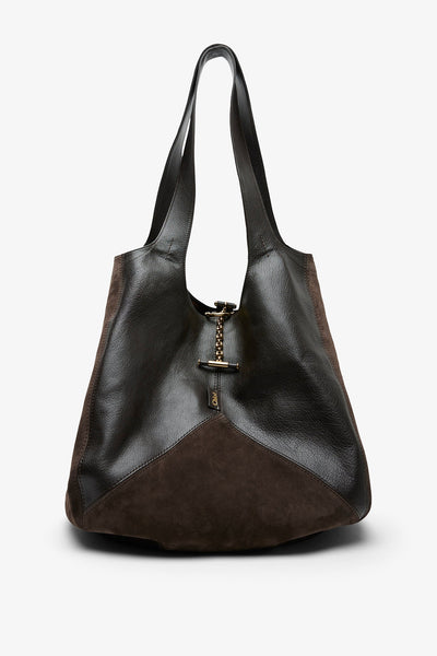 Chloe balloon dark brown bag