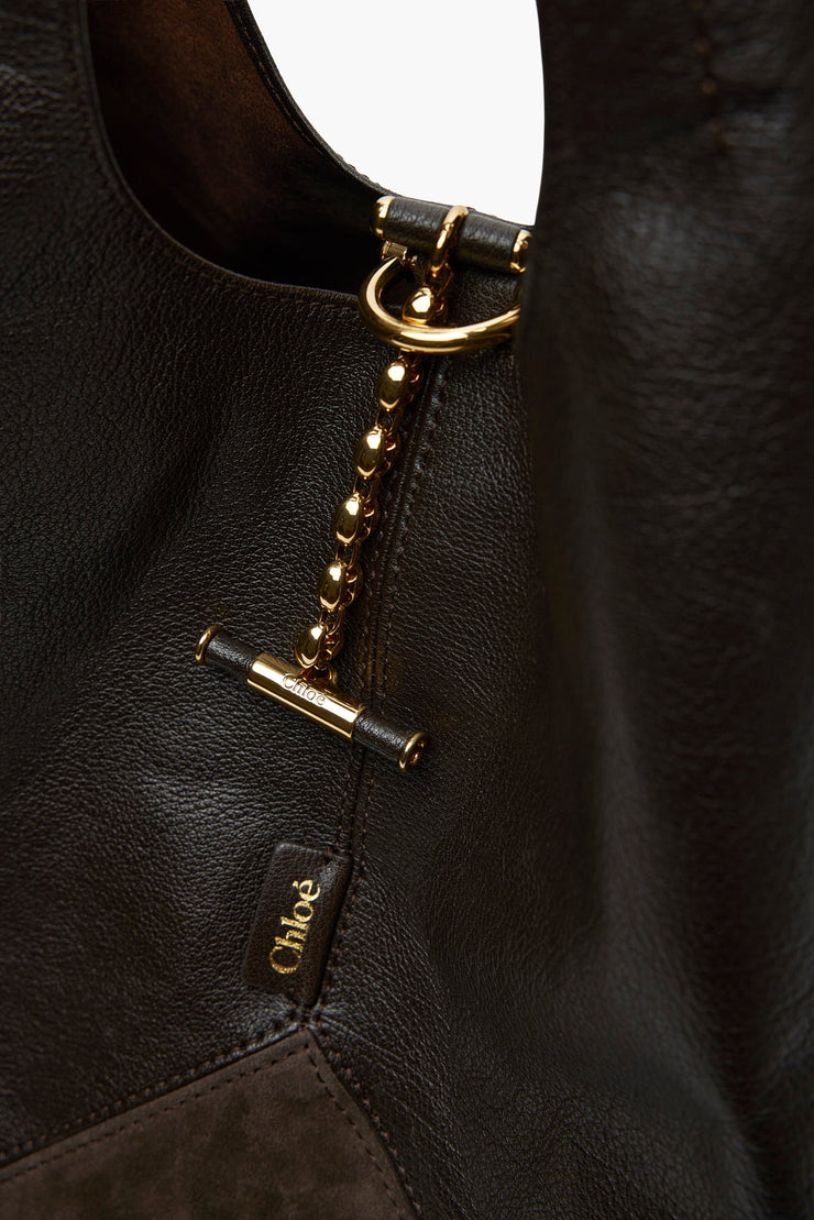 Chloe balloon dark brown bag