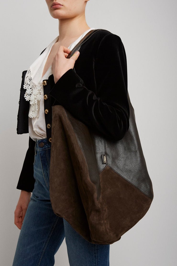 Chloe balloon dark brown bag