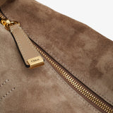Marcie small light beige shoulder bag