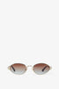 Aly gold brown sunglasses