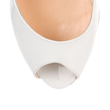 Une Plume white wedge sandal