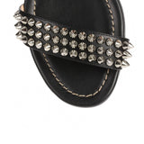 Bikee Bike black leather spike sandal