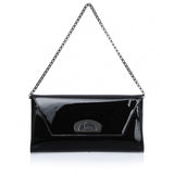 Vero Dodat black patent leather clutch