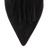Medinana Flat black suede slipper