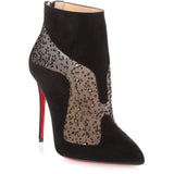 Papilloboot 100 black suede mesh boot
