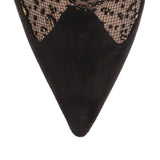 Papilloboot 100 black suede mesh boot