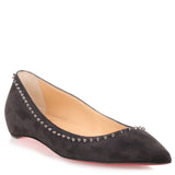 Anjalina grey suede studded flat