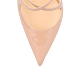 Crossfliketa 100 beige patent leather pumps