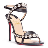Galeria 100 nappa shiny black sandals