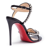 Galeria 100 nappa shiny black sandals