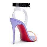 Jonatina 100 multi-tone patent leather sandals