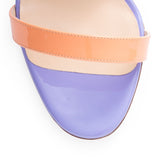 Jonatina 100 multi-tone patent leather sandals