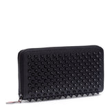 Panettone black monotone leather spike wallet