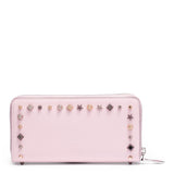 Panettone pink leather spike wallet
