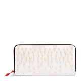 Panettone white leather studded wallet