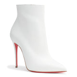 So Kate 100 White Leather Booties