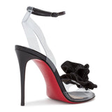 Fossiliza 100 Black Patent And Transparent PVC Sandals
