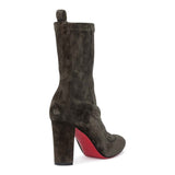 Gena 85 khaki stretch suede boots