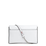 Rubylou white calf clutch
