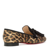 By The Sofa Donna flat leopard lurex loafers