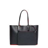 Cabata small black leather tote