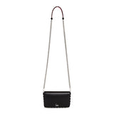 Zoompouch black leather and suede shoulder bag