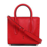 Paloma S mini Loubi red suede tote