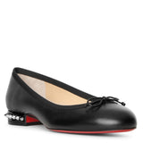 La Massine black leather flat