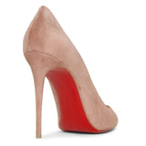 Kate 100 dark nude suede pumps