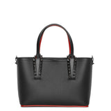 Cabata mini black leather tote bag